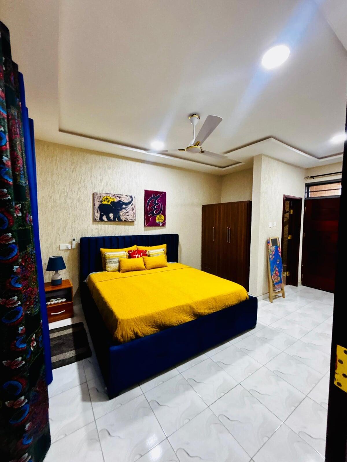 Bedroom 2 of Cape Coast Airbnb property managed by Gold Lion International