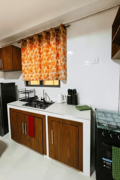 Furnished living room of Cape Coast Airbnb property managed by Gold Lion International